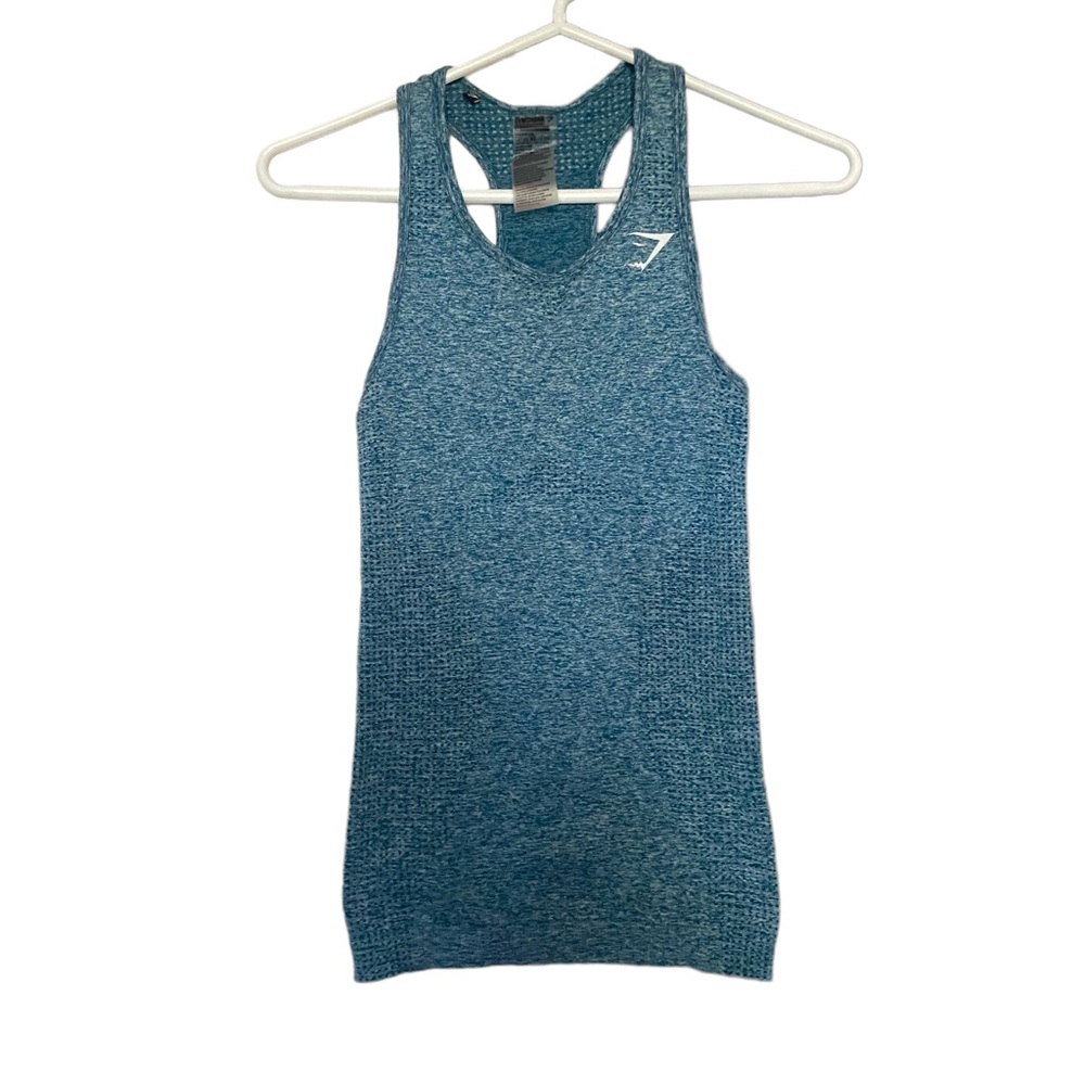 Gymshark Teal Blue Seamless Racerback Tank Top